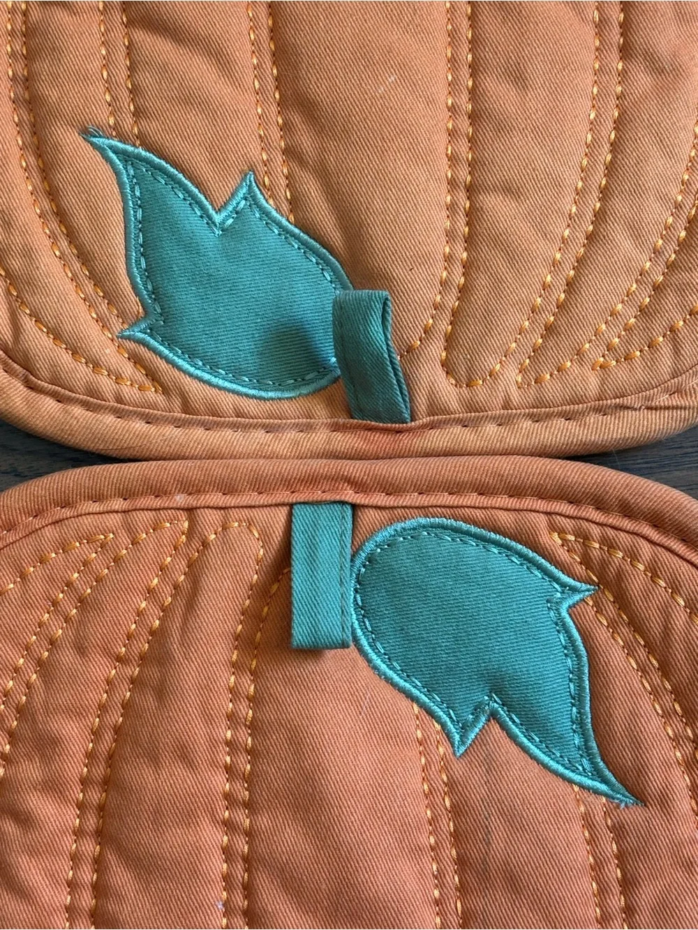 Williams Sonoma Orange Pumpkin Potholders